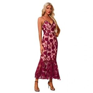 Lulus Alluring Dream Floral Lace Dress